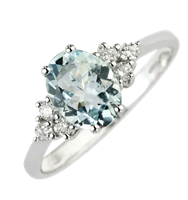 Anello Namuri Donna in Oro bianco Acquamarina AN-2386/AM